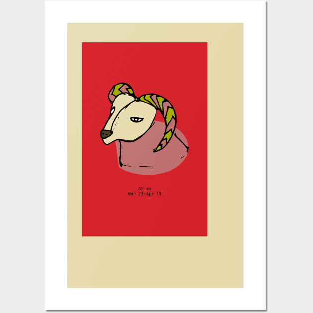 Aries - Zodiac Sign Wall Art by bruxamagica